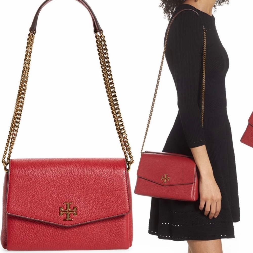 Tory Burch Kira Chain Crossbody Shoulder Pebble Leather Bag - Picture 12 of 12